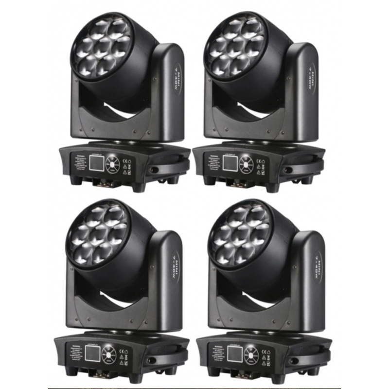 Projecteur LED Scène 150W RGBW Beam Lyre - Effets Rotation 180°, Stroboscope, Ciel étoilé, Contrôle DMX512, Télécommande